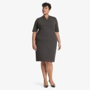 NWT MM Lafleur Heidi dress textured ponte charcoal sz 24